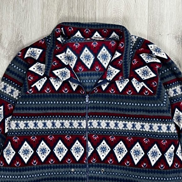 Vintage Multicolour XXL Fleece Jacket - Picture 2 of 6